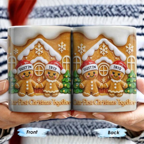 Our First Christmas Together Gingerbread Couple - Personalized Custom Coffee Mug - CPL998_MG