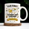 Our First Father's Day Together, Beer Mug and Baby Bottle - Personalized Custom Coffee Mug - DAD126_MG
