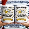 Our First Father's Day Together, Beer Mug and Baby Bottle - Personalized Custom Coffee Mug - DAD126_MG