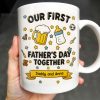 Our First Father's Day Together, Beer Mug and Baby Bottle - Personalized Custom Coffee Mug - DAD126_MG
