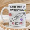 Our First Mother's Day 3D Inflated Baby Holding Mum Hand Personalized Mug, Heartfelt Gift for Mom