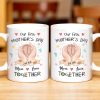 Our First Mother's Day, Mom and Lucia Together, Baby Feet and Hearts - Personalized Custom Coffee Mug - MOM094_MG