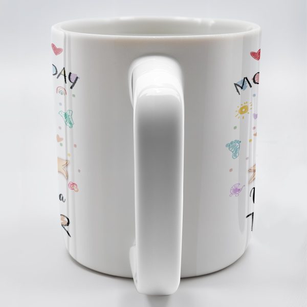 Our First Mother's Day, Mom and Lucia Together, Baby Feet and Hearts - Personalized Custom Coffee Mug - MOM094_MG
