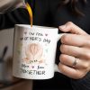 Our First Mother's Day, Mom and Lucia Together, Baby Feet and Hearts - Personalized Custom Coffee Mug - MOM094_MG