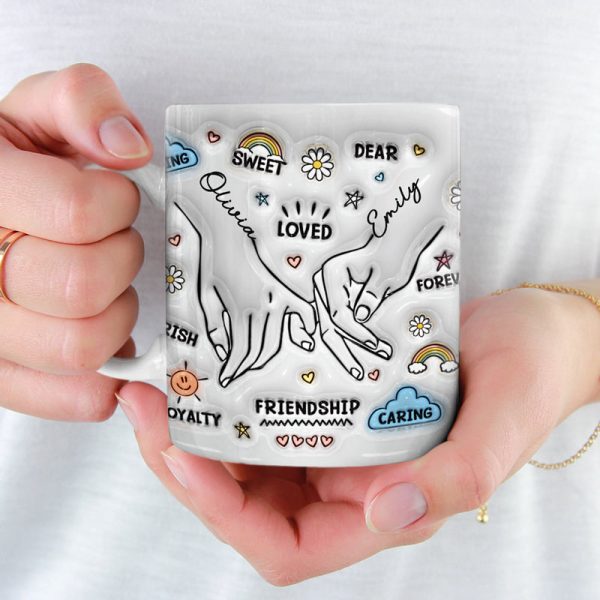 Our Friendship Is The Greatest Gift - Bestie Personalized Custom 3D Inflated Effect Printed Mug - Gift For Best Friends, BFF, Sisters