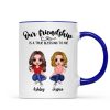 Our Friendship Is True Blessing Pretty Besties Sisters Sitting Personalized Mug