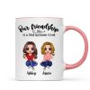Our Friendship Is True Blessing Pretty Besties Sisters Sitting Personalized Mug