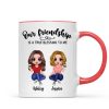 Our Friendship Is True Blessing Pretty Besties Sisters Sitting Personalized Mug