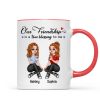 Our Friendship True Blessing Pretty Cartoon Besties Sisters Personalized Mug