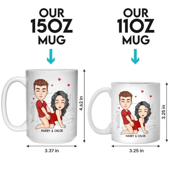 Our Hearts Speak The Same Language - Couple Personalized Custom Mug - Gift For Husband Wife, Anniversary