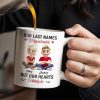 Our Last Names May Not Match But Our Hearts Certainly Do - Personalized Custom Coffee Mug - CPL456_MG
