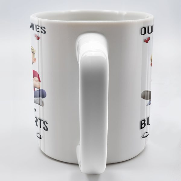 Our Last Names May Not Match But Our Hearts Certainly Do - Personalized Custom Coffee Mug - CPL456_MG