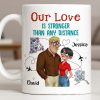 Our Love Is Stronger Than Any Distance Cartoon Couple Mug - Personalized Custom Coffee Mug - CPL1341_MG