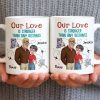 Our Love Is Stronger Than Any Distance Cartoon Couple Mug - Personalized Custom Coffee Mug - CPL1341_MG