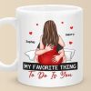 Our Love Is The Spark In Every Kiss - Couple Personalized Custom Mug - Christmas Gift For Husband Wife, Anniversary