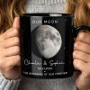 Our Moon Couple Gift Moon Phase Art Anniversary Gift For Him, Gift For Her Wedding Gift Personalized Mug