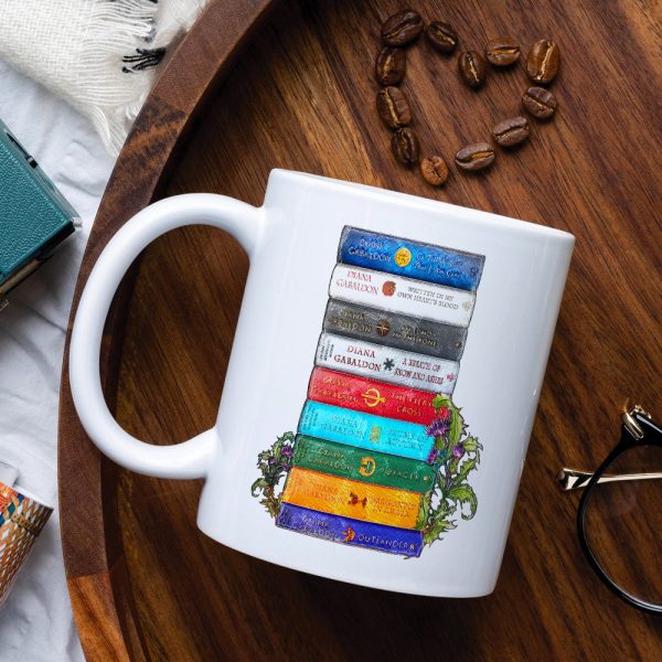 Outlander A Stack Of Books - White Mug For Book Lovers (10HUHU200422)