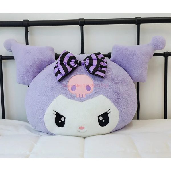 Oversized Kuromi & Melody Plush Pillow - Cute Cartoon Cushion Gift