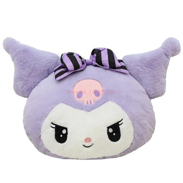 Oversized Kuromi & Melody Plush Pillow - Cute Cartoon Cushion Gift