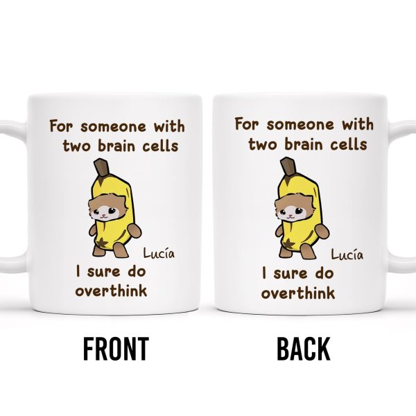 Overthinking Sloth Banana Humor Mug - Personalized Custom Coffee Mug - BST131_MG