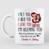 Pajamas Doll Couple I Met You I Love You Personalized Mug