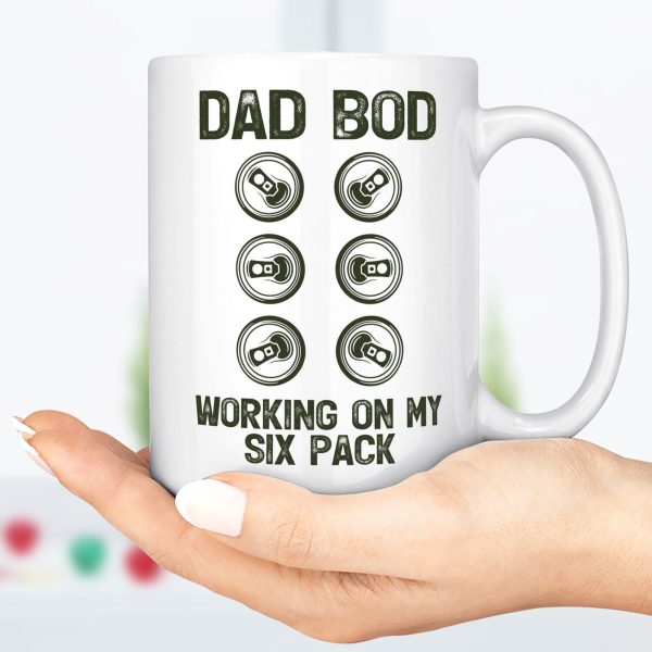 Papa Bear Dad Bod Working On My Six Pack Personalized Custom Family Mug C322