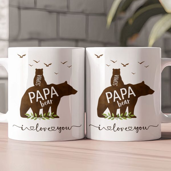 Papa Bear We Love You - Personalized Mug