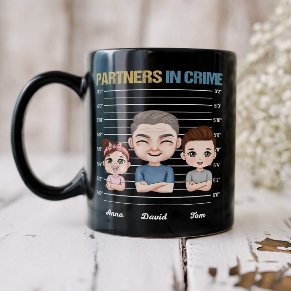 Papa The Bad Influence Personalized Coffee Mug, Gift For Grandpa, Father's Day Gift