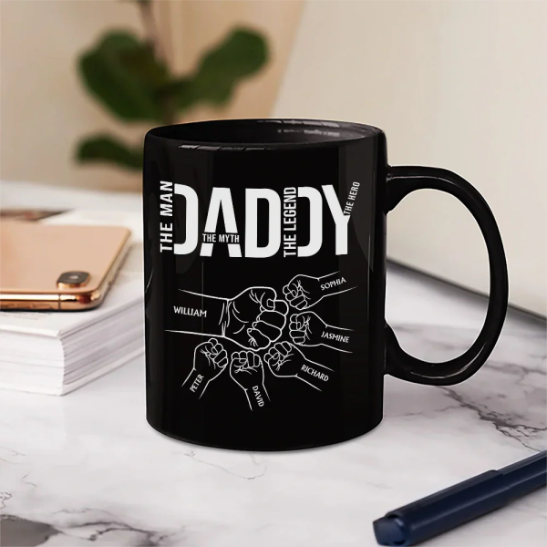Papa The Man The Myth The Legend The Hero - Personalized Mug