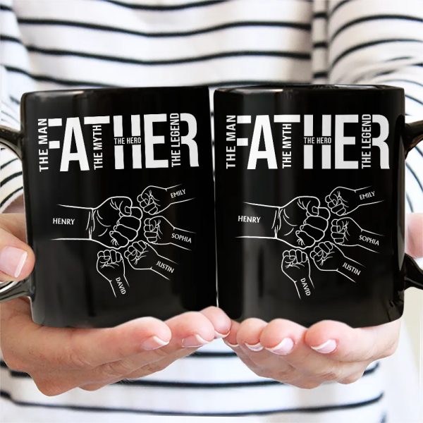 Papa The Man The Myth The Legend The Hero - Personalized Mug
