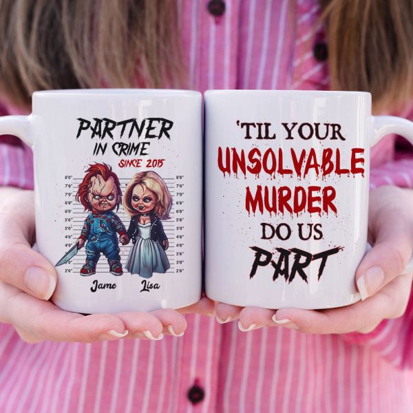 Partner in Crime, Till Murder Couple Do Us Part, Personalized Mug, Couple Gift