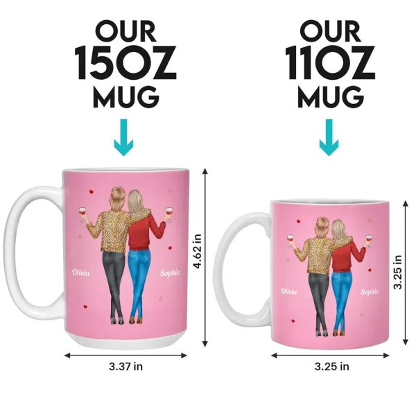 Partners In Crime For Life - Bestie Personalized Custom Mug - Gift For Best Friends, BFF, Sisters