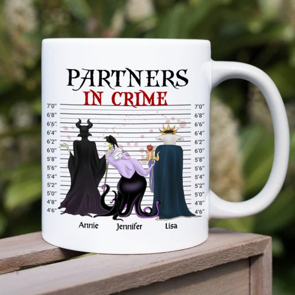 Partners In Crime, Gift For Bestie, Personalized Mug, Villain Friends Squad Mug 07NAHN060723TM