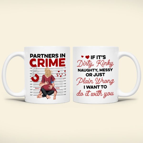 Partners In Crime- Personalized Coffee Mug - Gift For Valentine's Day- Couple Coffee Mug