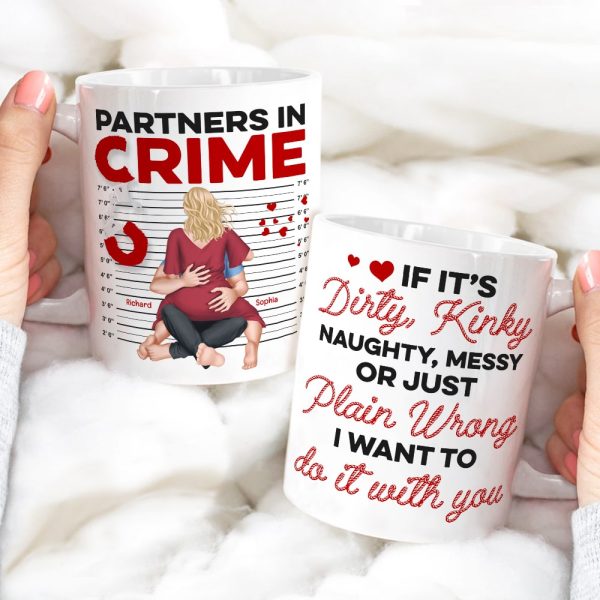 Partners In Crime- Personalized Coffee Mug - Gift For Valentine's Day- Couple Coffee Mug