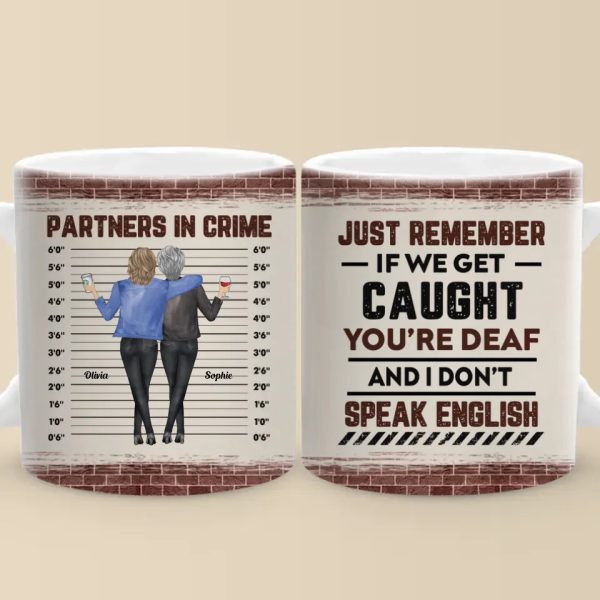 Partners In Mischief - Bestie Personalized Custom Mug - Gift For Best Friends, BFF, Sisters