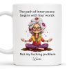 Path Of Inner Peace Begins Here, Vibrant Meditative Woman Mug - Personalized Custom Coffee Mug - BST130_MG