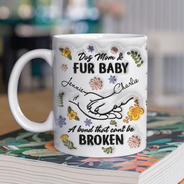Paw In Hand - Personalized 3D Inflated Effect Ceramic Mug - Gift For Dog Lovers | NA94