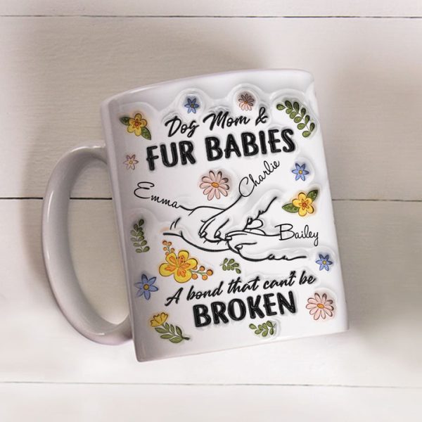Paw In Hand - Personalized 3D Inflated Effect Ceramic Mug - Gift For Dog Lovers | NA94