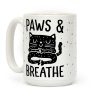 Paws And Breathe Yoga Cat Coffee Mug