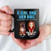 Pawsitively In Love - Dog Personalized Custom Black Mug - Gift For Pet Owners, Pet Lovers