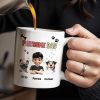 Pawsome Dad, Cartoon Man And Dogs - Personalized Custom Coffee Mug - DAD165_MG