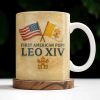 Peace Be With All Of You, American Flag And Papal Symbolism - Personalized Custom Coffee Mug - FTH092_MG
