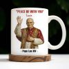 "Peace Be With You", Pope and Religious Vestments - Personalized Custom Coffee Mug - FTH075_MG