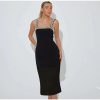Pearls Strap Solid Dress