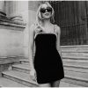 Pearls Strap Solid Dress
