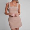 Pearls Strap Solid Dress