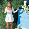 Pearls Strap Solid Dress