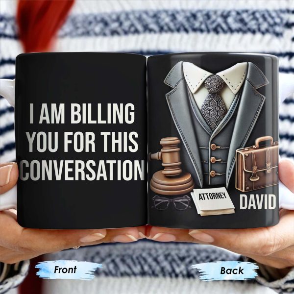 Perfect Gift For The Legal Professional In Your Life, Suit And Gavel - Personalized Custom Coffee Mug - GRAD301_MG