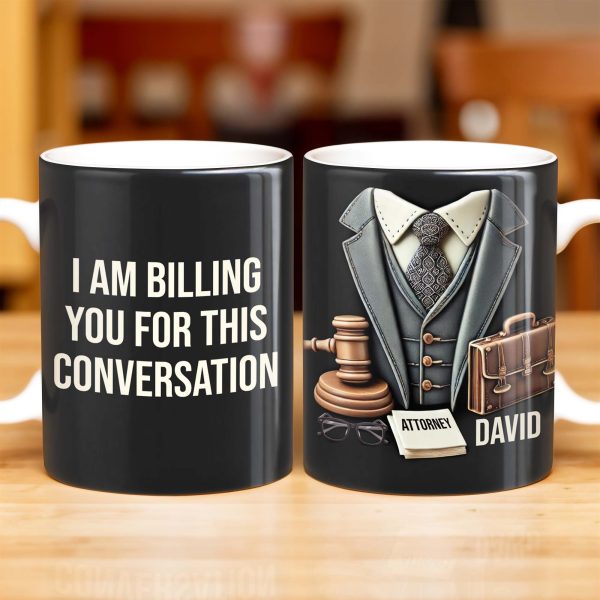 Perfect Gift For The Legal Professional In Your Life, Suit And Gavel - Personalized Custom Coffee Mug - GRAD301_MG